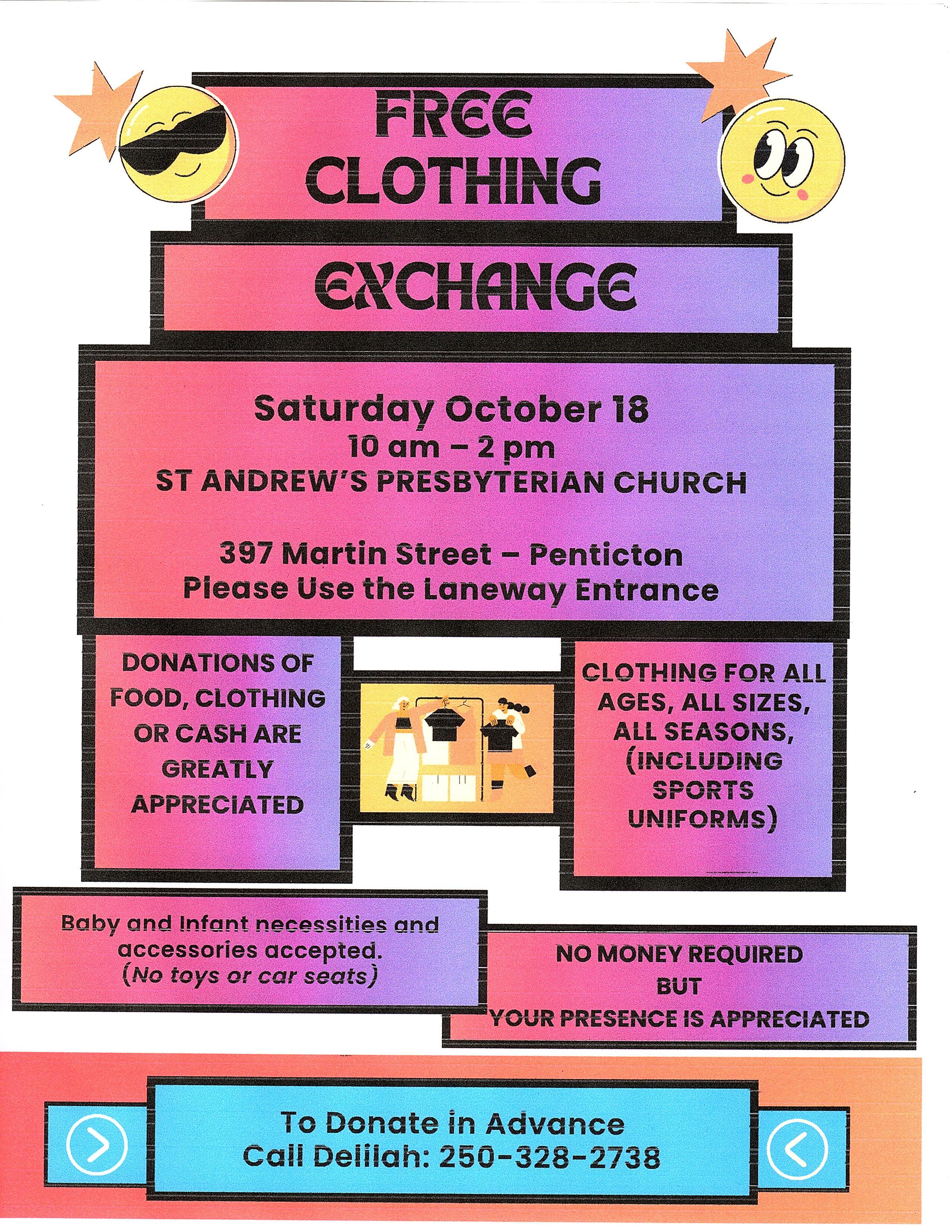 Clothing Exchange Oct 18th 2025